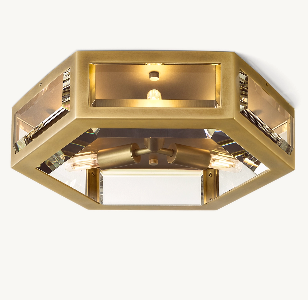 CHEVALIER FLUSHMOUNT - Lacquered Burnished Brass