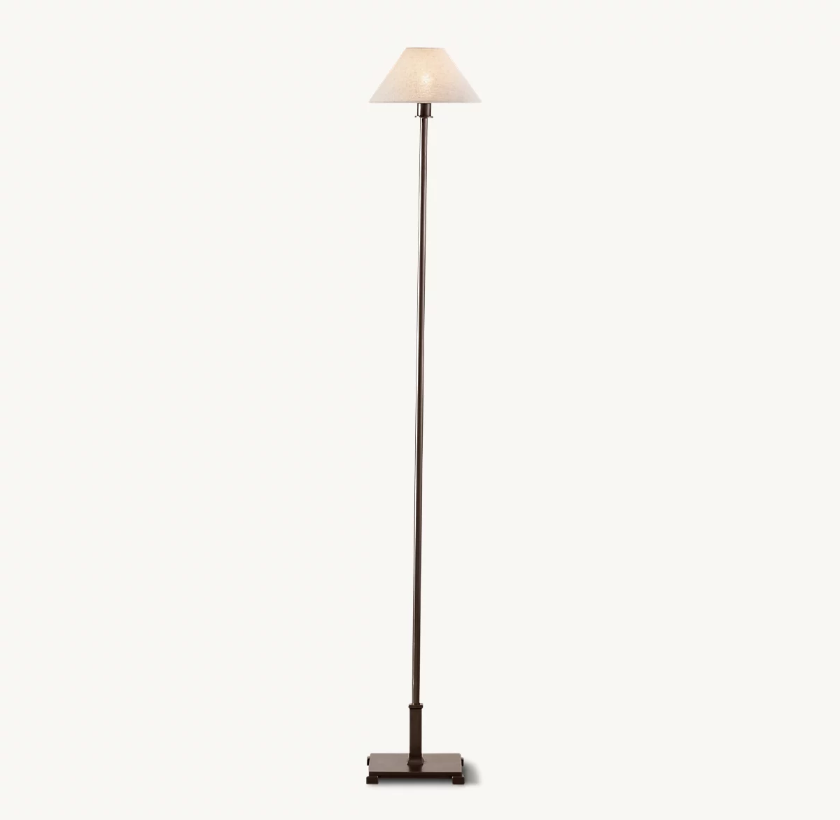 PETITE CANDLESTICK LINEN SHADE FLOOR LAMP - Default