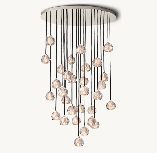 BOULE DE CRISTAL CLEAR GLASS ROUND CLUSTER CHANDELIER 40