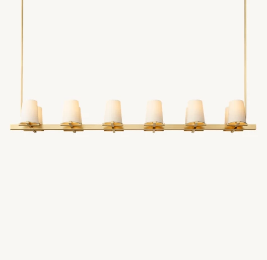 PAUILLAC FABRIC SHADE LINEAR CHANDELIER 60