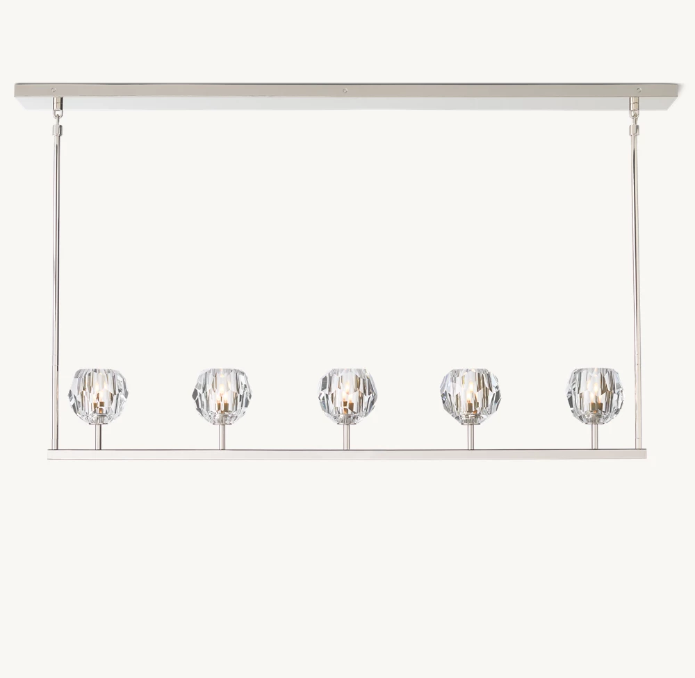 BOULE DE CRISTAL CLEAR GLASS LINEAR CHANDELIER 48