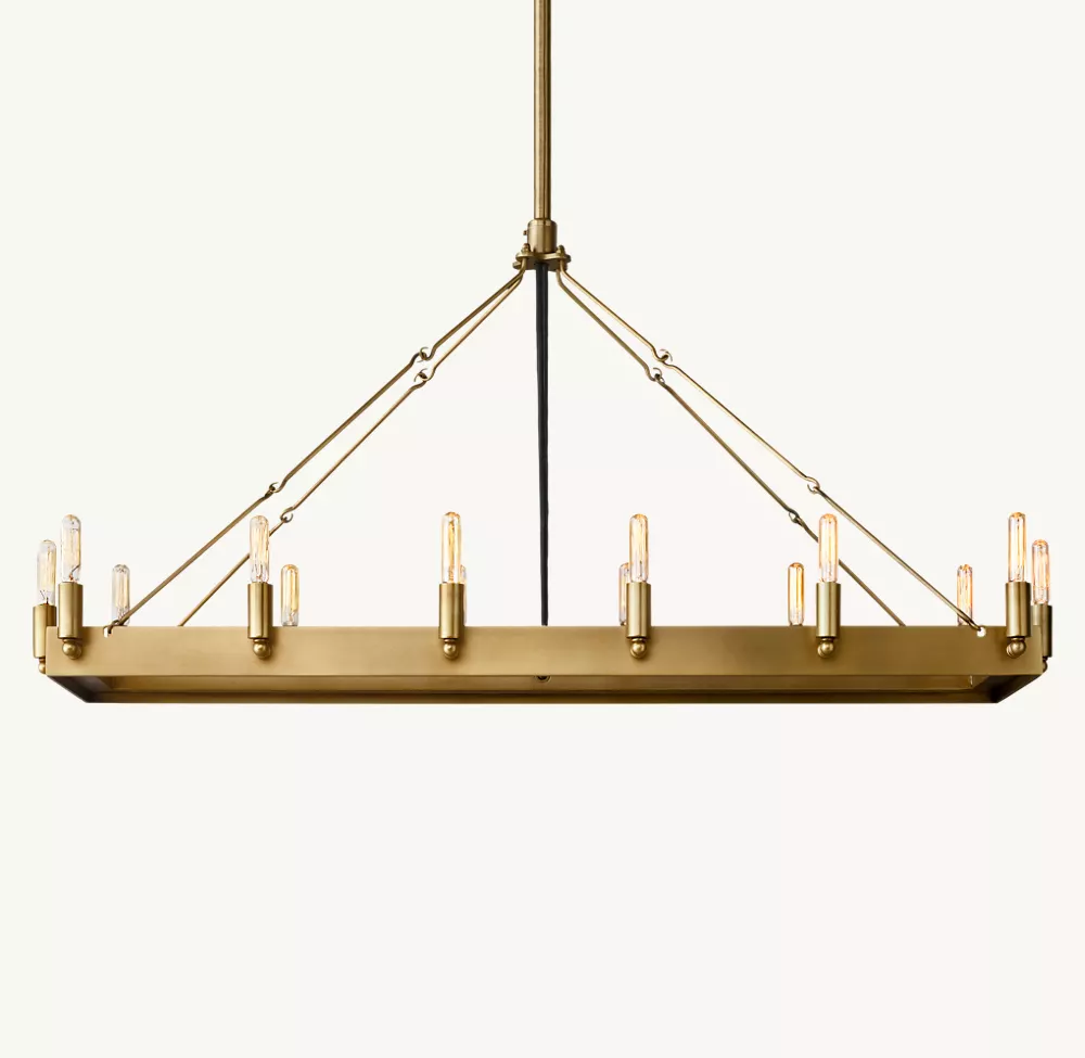 CAMINO VINTAGE FILAMENT RECTANGULAR CHANDELIER 41