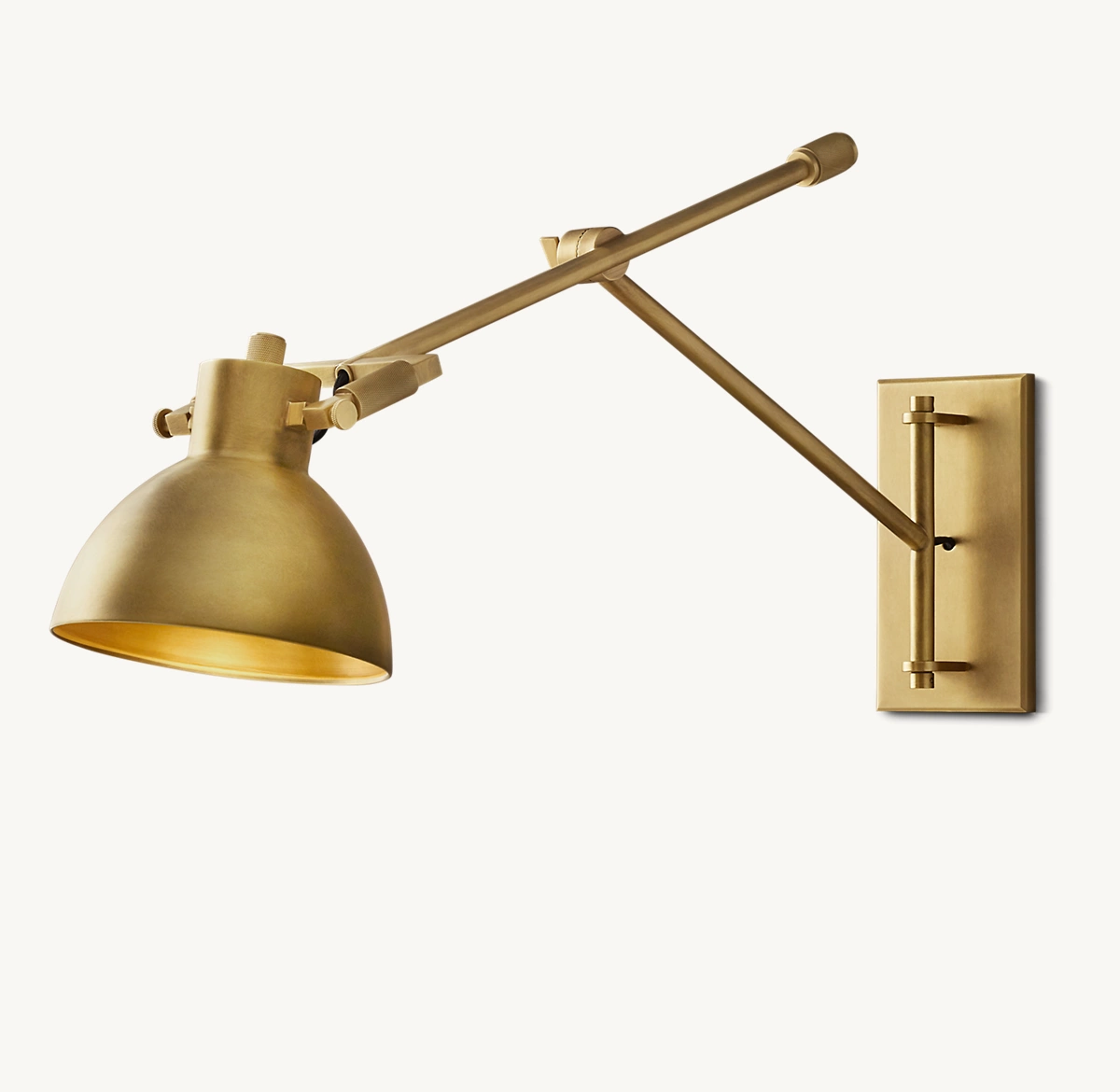 MACHINIST SWING-ARM TASK SCONCE - Lacquered Burnished Brass