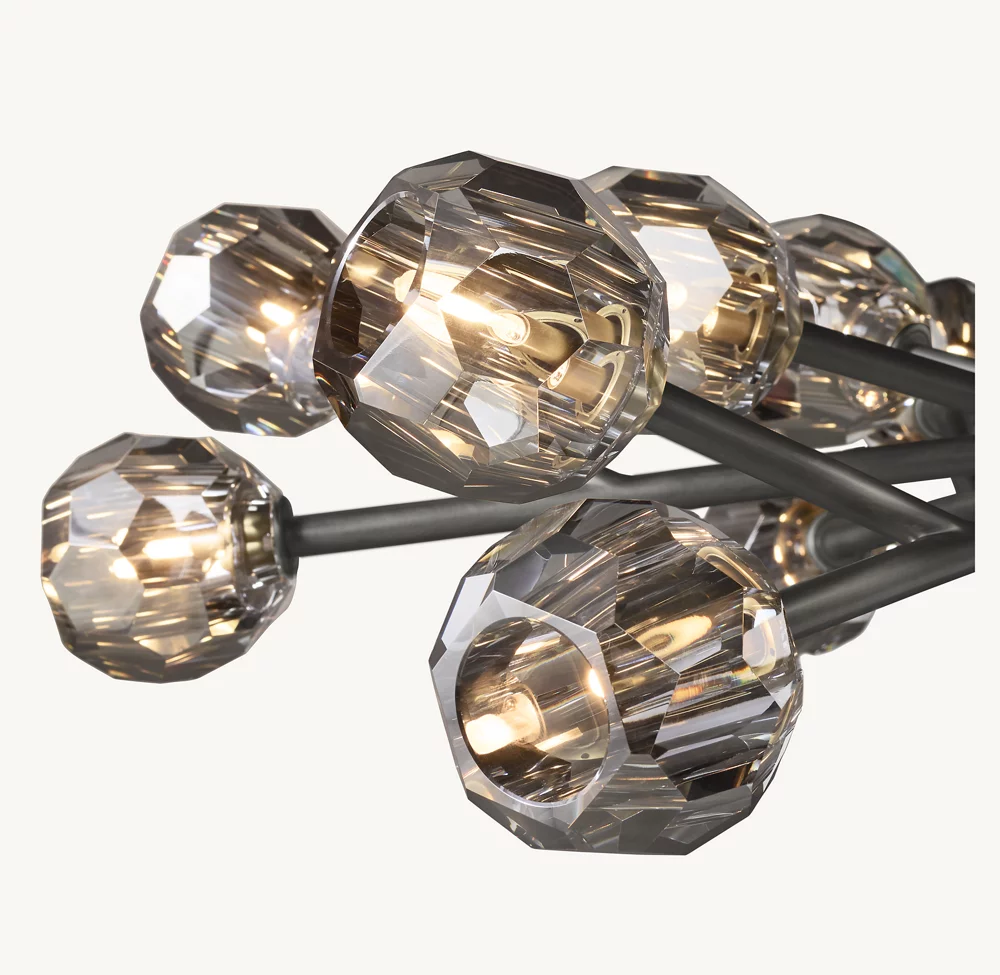 BOULE DE CRISTAL SMOKE GLASS ROUND CHANDELIER 60