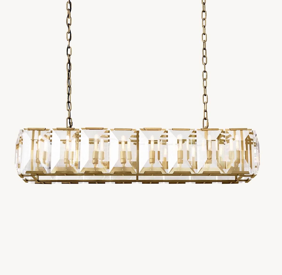 HARLOW CRYSTAL RECTANGULAR CHANDELIER 54