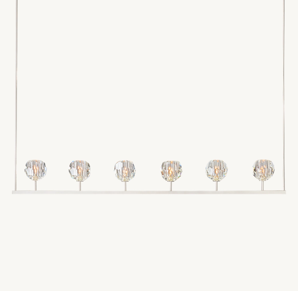 BOULE DE CRISTAL CLEAR GLASS LINEAR CHANDELIER 60