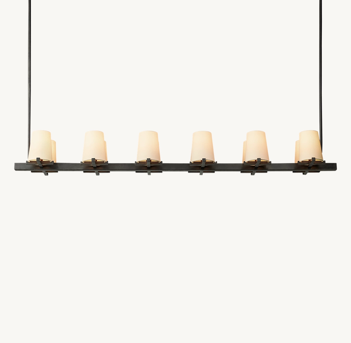 PAUILLAC FABRIC SHADE LINEAR CHANDELIER 60