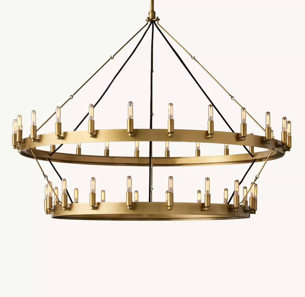 CAMINO VINTAGE FILAMENT TWO-TIER CHANDELIER 50