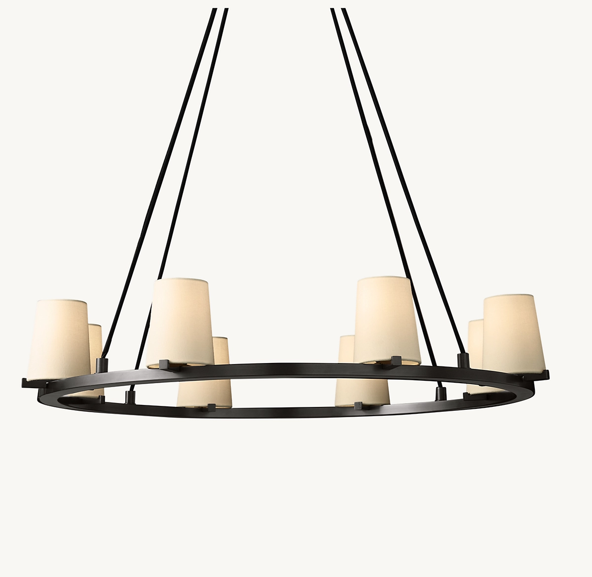 PAUILLAC FABRIC SHADE ROUND CHANDELIER 36