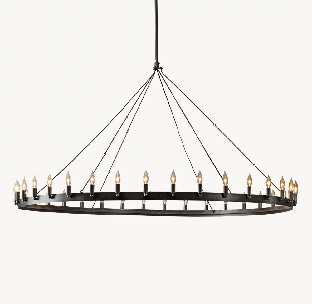 CAMINO VINTAGE CANDELABRA ROUND CHANDELIER 73