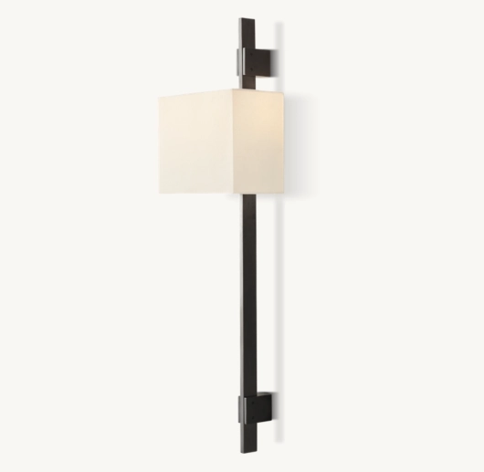 VELA RECTANGULAR BAR SCONCE - RECTANGULAR SHADE