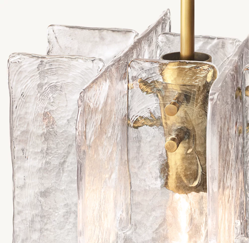 LATTICE CLEAR GLASS PENDANT - Image 2