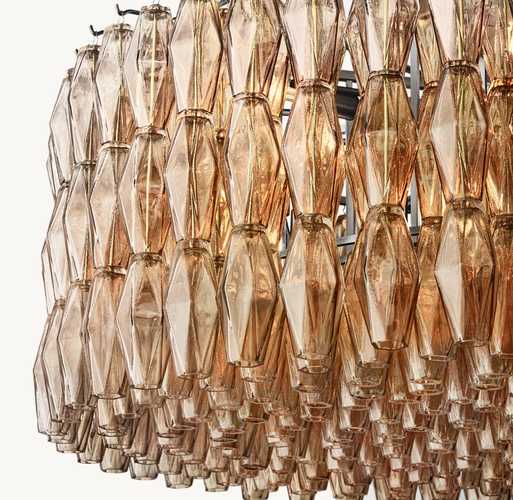 CHIARA SMOKE GLASS ROUND CHANDELIER 62