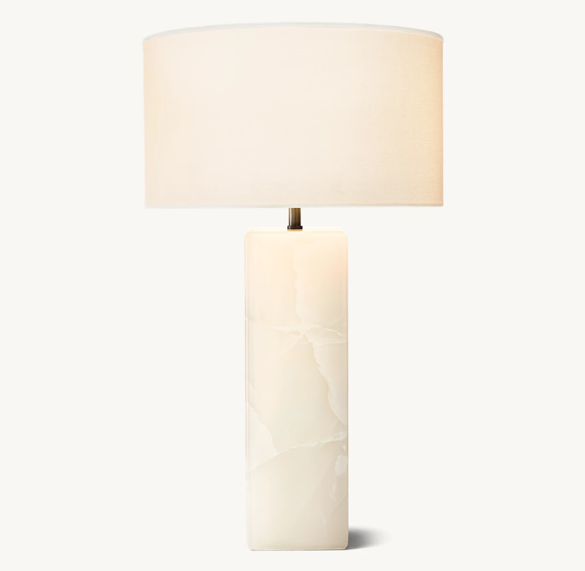 SAREZZO STONE SQUARE TABLE LAMP - Ivory Onyx