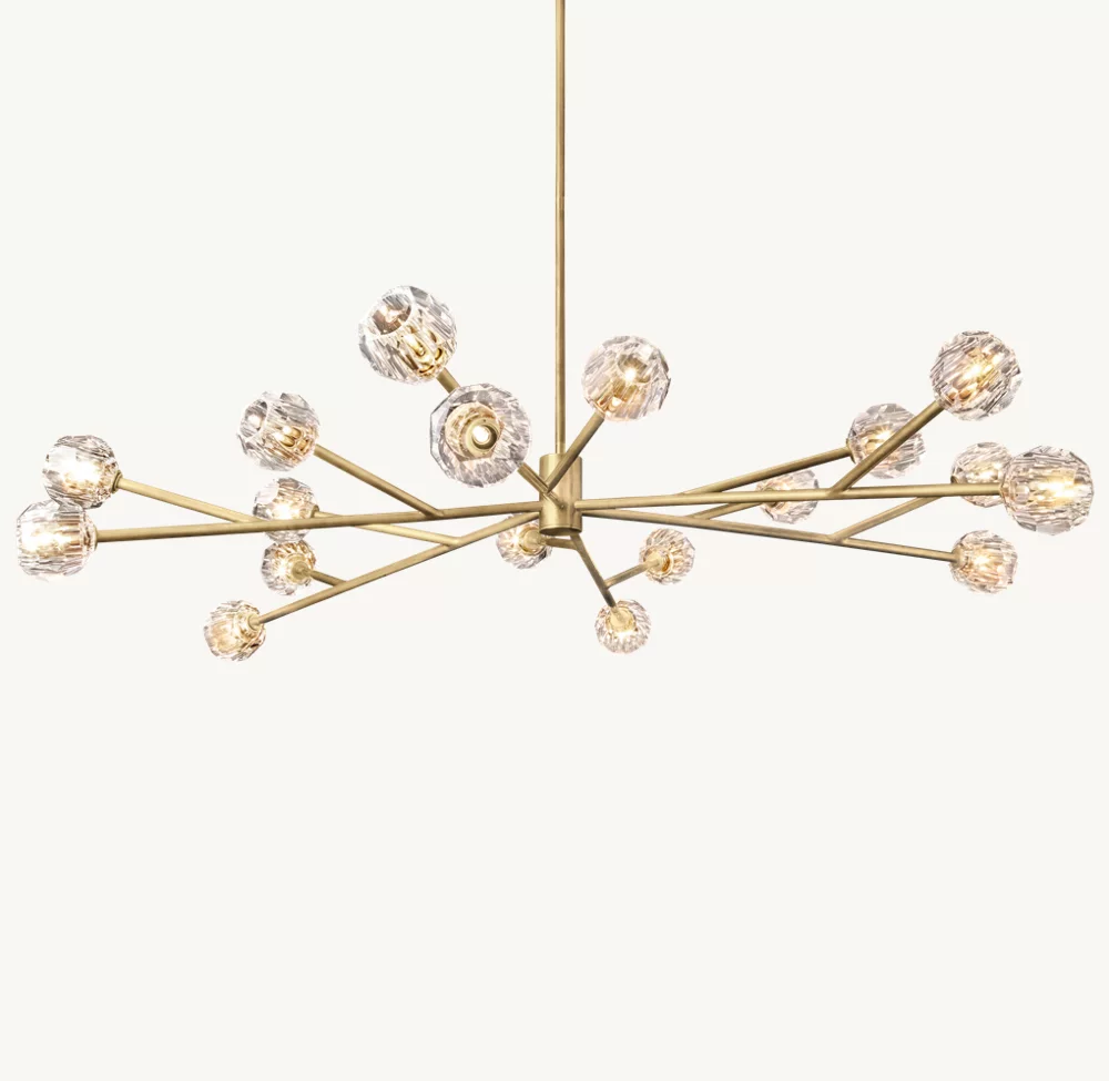 BOULE DE CRISTAL CLEAR GLASS ROUND CHANDELIER 72