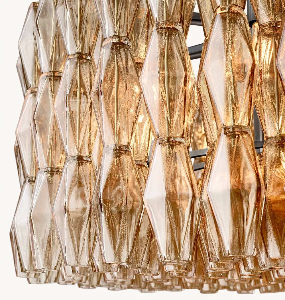 CHIARA SMOKE GLASS ROUND CHANDELIER 37