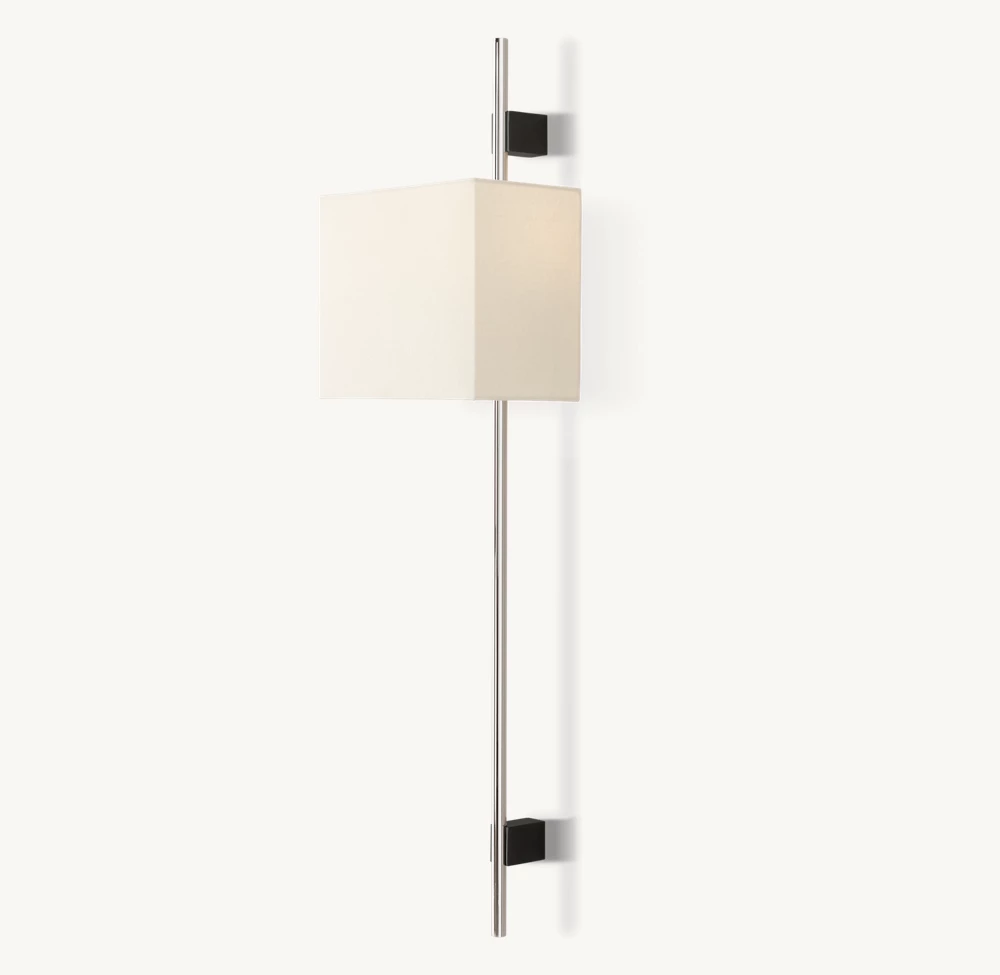 VELA ROUND BAR SCONCE - RECTANGULAR SHADE - Image 2