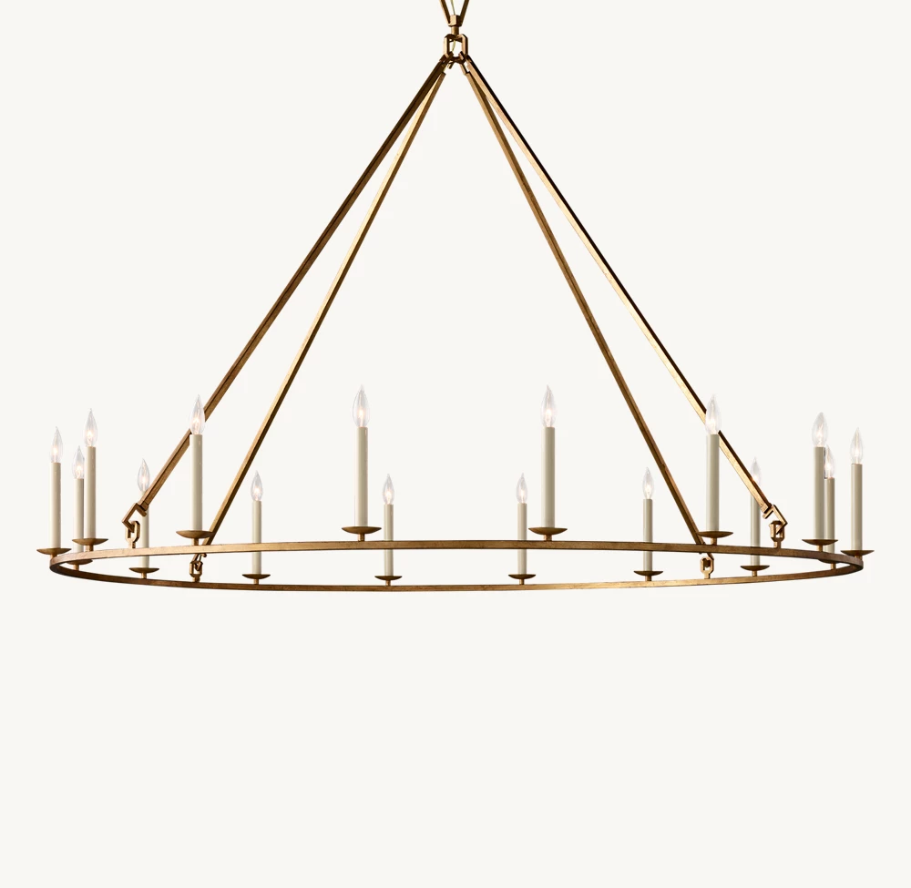 19TH C. ENGLISH OPENWORK ROUND CHANDELIER 72