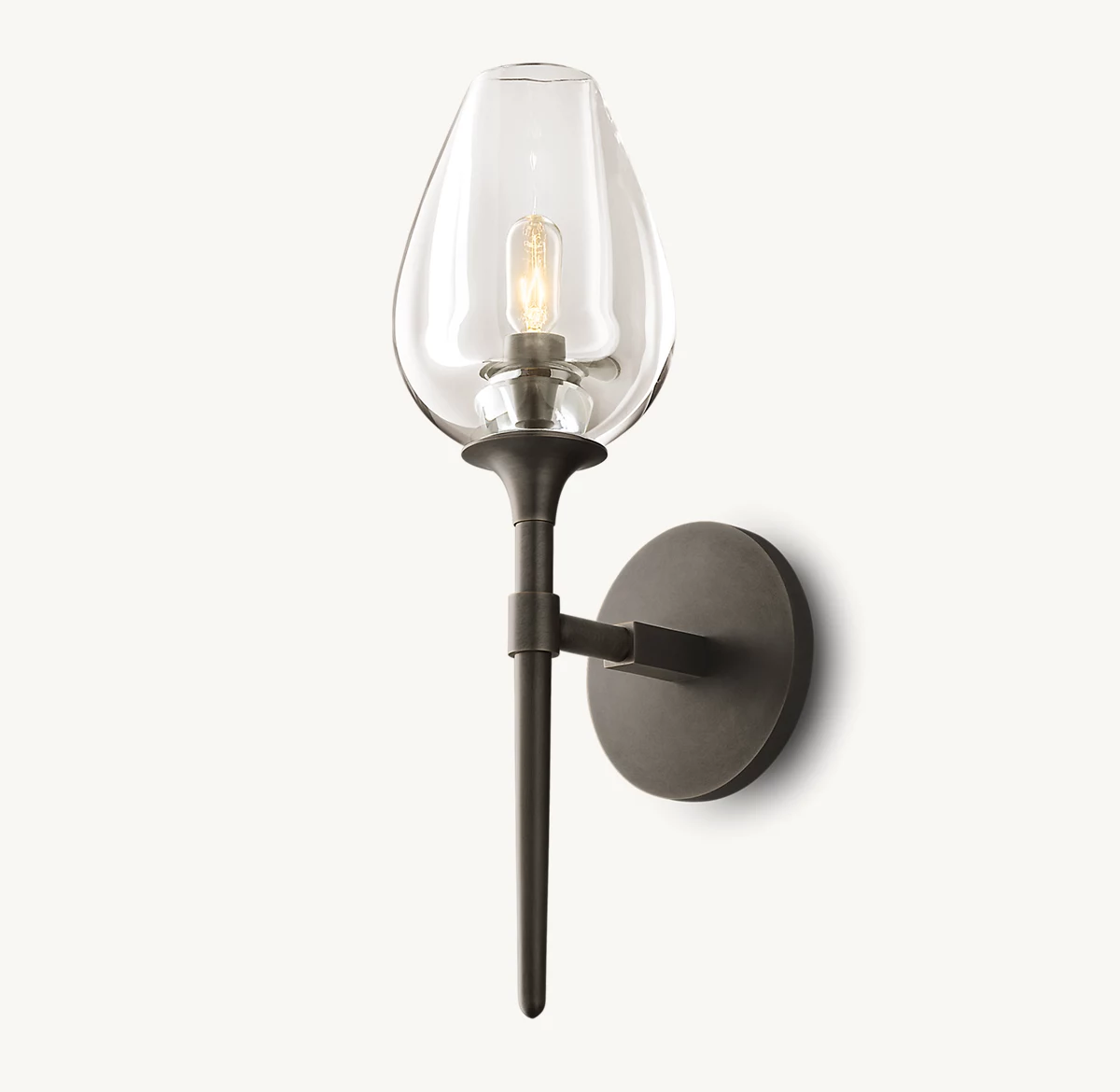 TULIP SINGLE SCONCE - Bronze