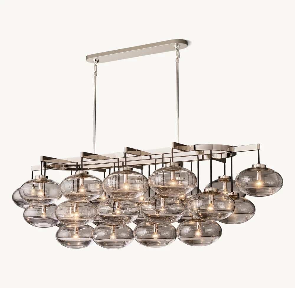 CABRETTE CLEAR GLASS LINEAR CHANDELIER 72