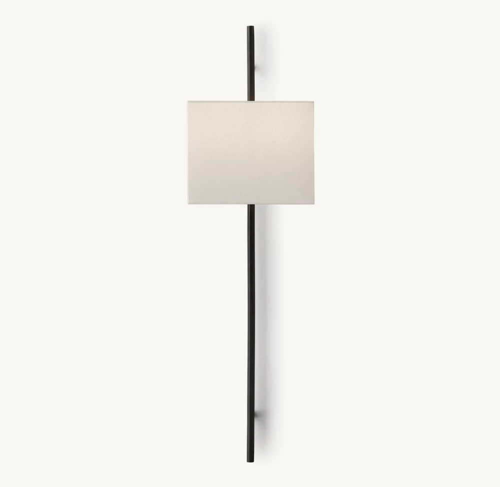 VELA OCTAGONAL BAR SCONCE - RECTANGULAR SHADE - Image 1