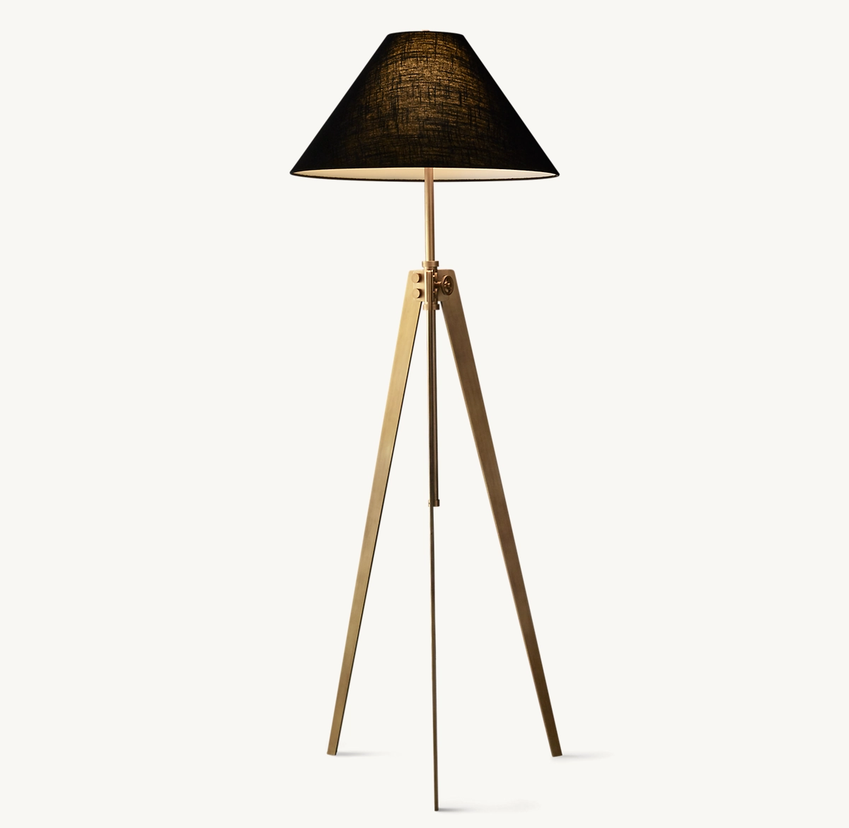 ARMAGNAC TRIPOD FLOOR LAMP - Lacquered Burnished Brass