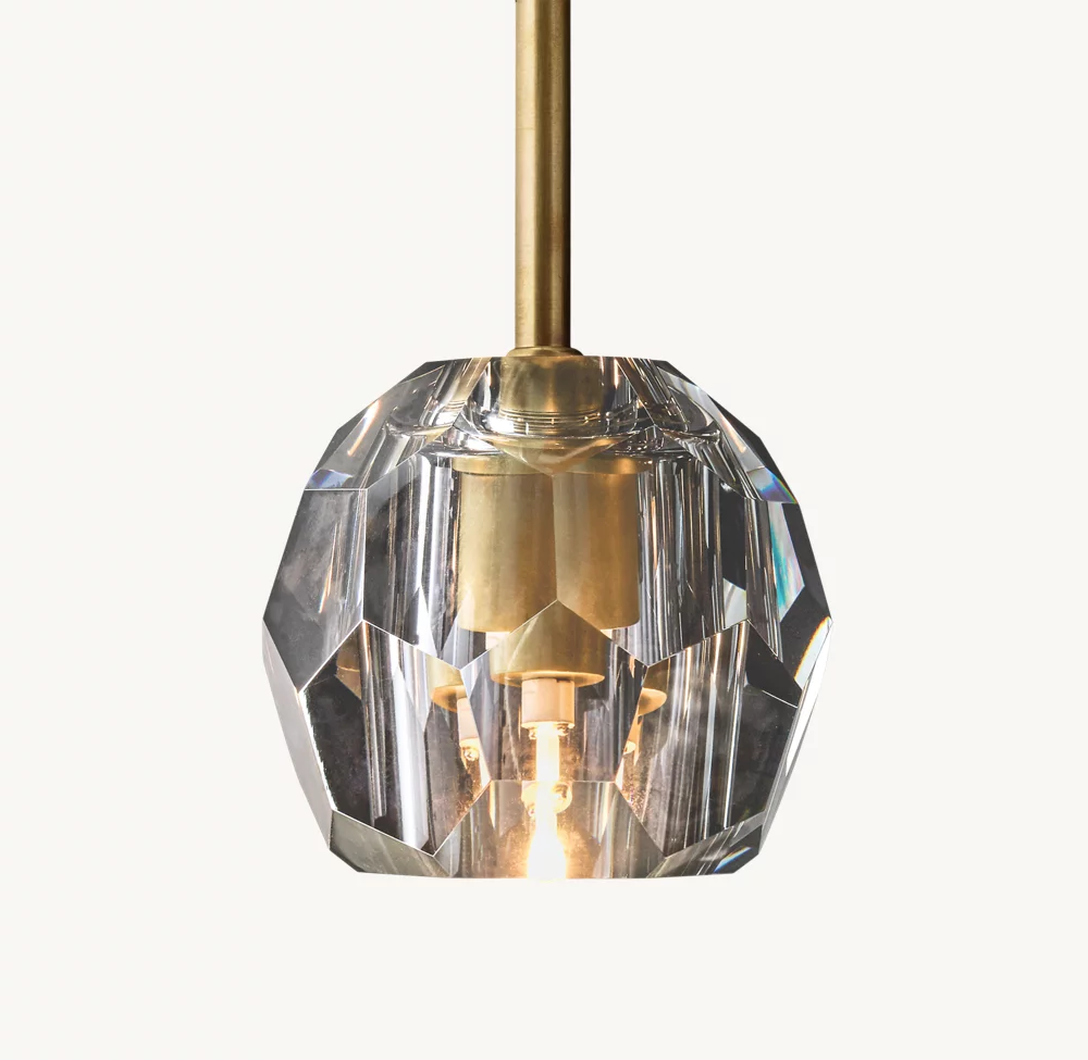 BOULE DE CRISTAL SMOKE GLASS ROD PENDANT - Image 1
