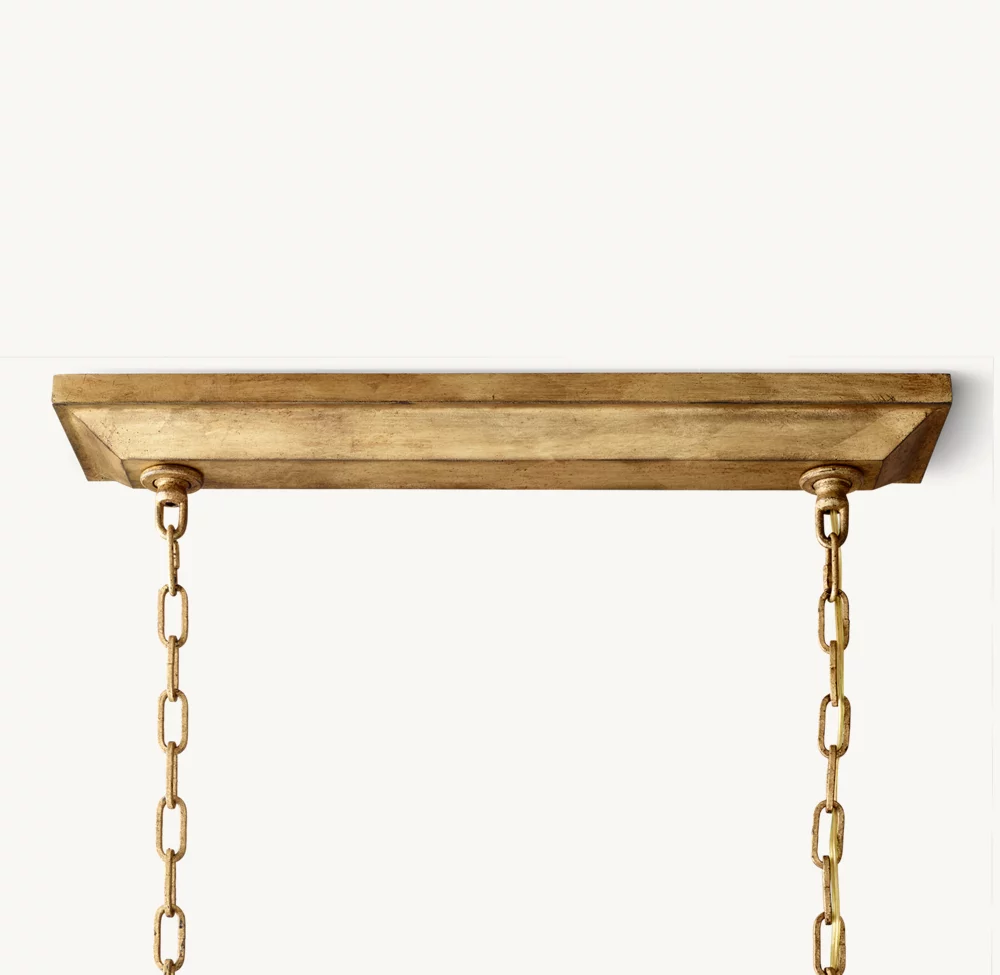 19TH C. ENGLISH OPENWORK RECTANGULAR CHANDELIER 54