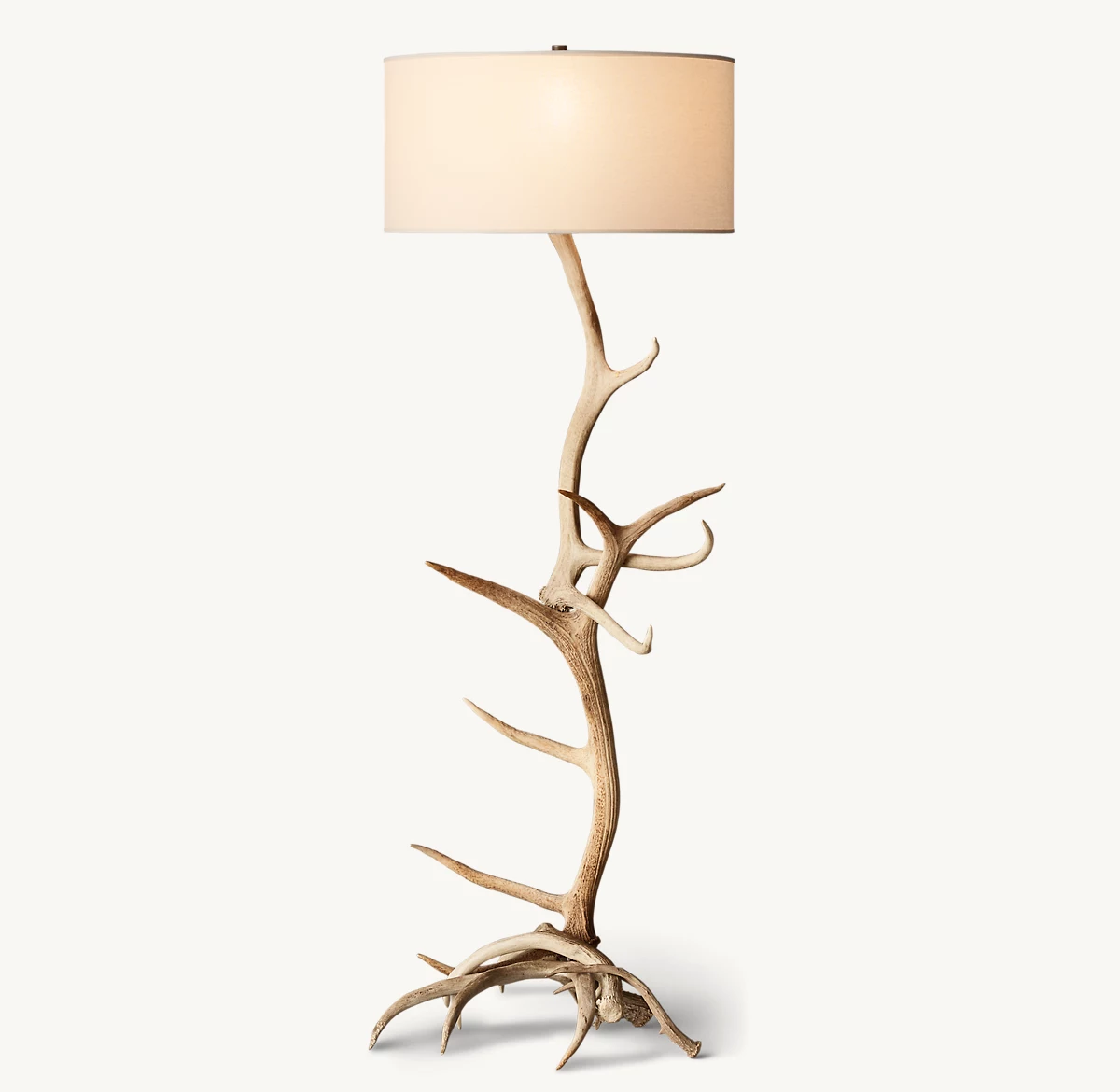 NATURAL DEER ANTLER FLOOR LAMP - Natural