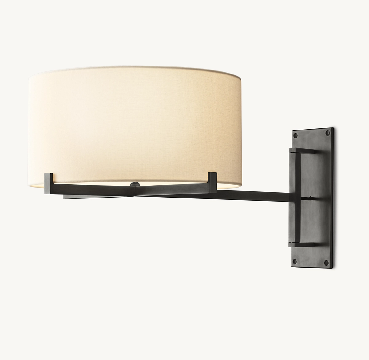 PAUILLAC DRUM SHADE SWING-ARM SCONCE - Bronze