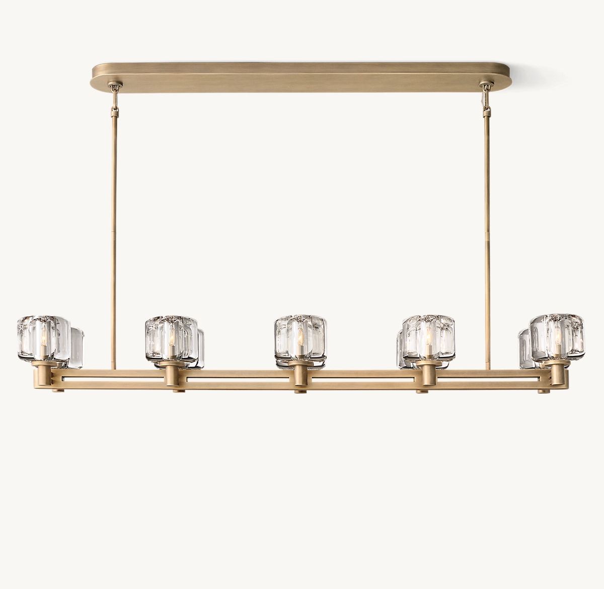 DEMARET DOUBLE LINEAR CHANDELIER 54