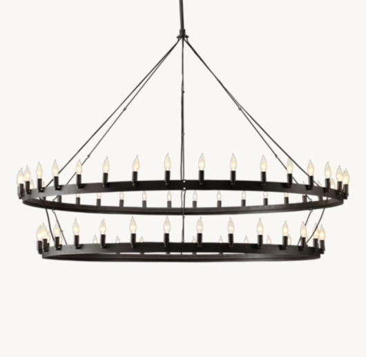 CAMINO VINTAGE CANDELABRA TWO-TIER CHANDELIER 71