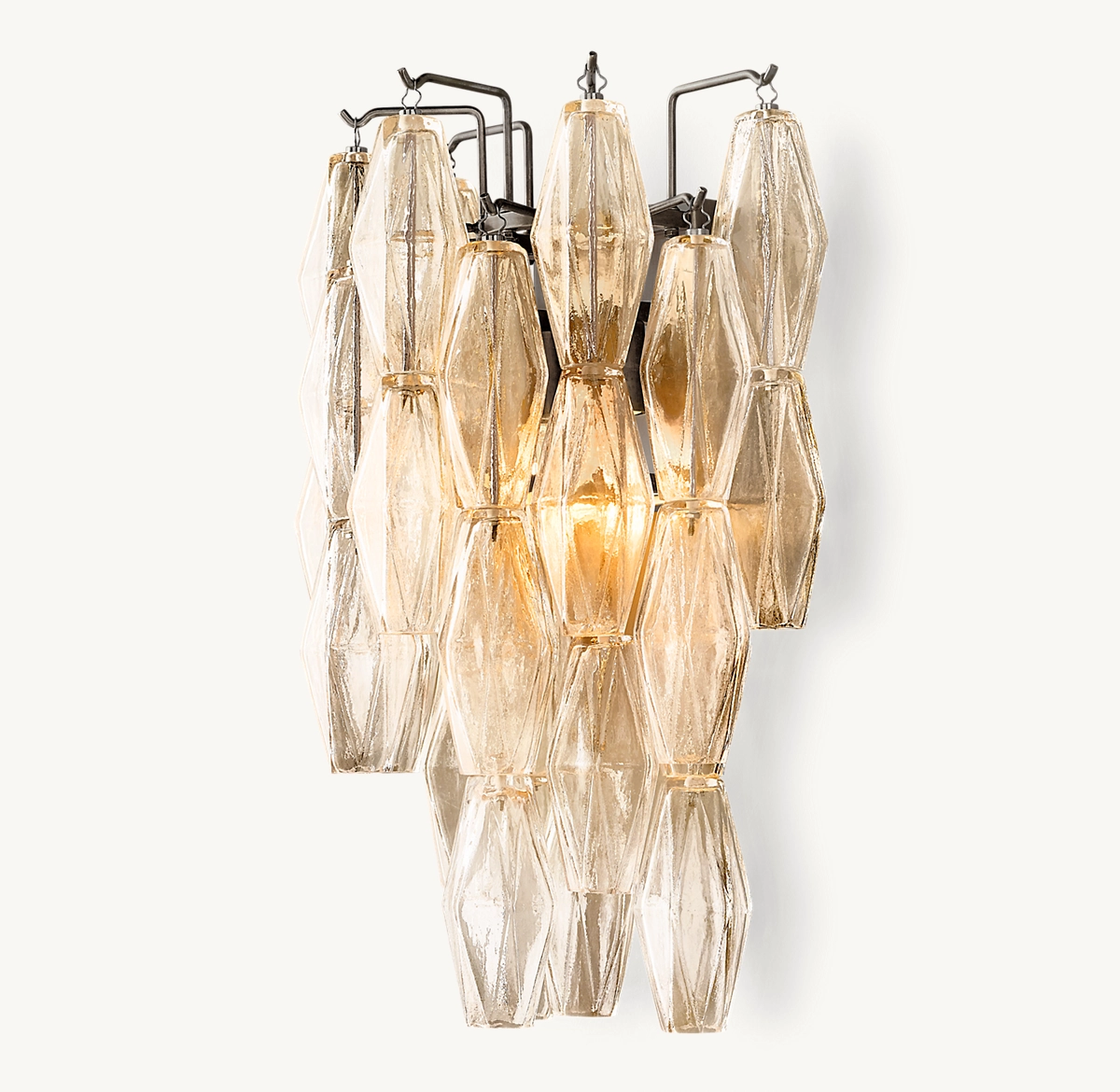 CHIARA CLEAR GLASS SCONCE - Bronze