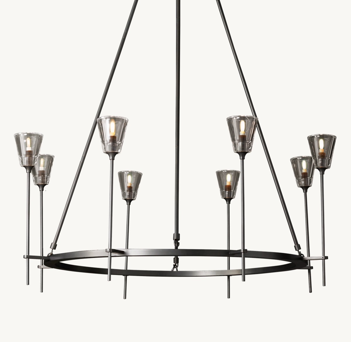 TORCHE DE VERRE ROUND CHANDELIER 46