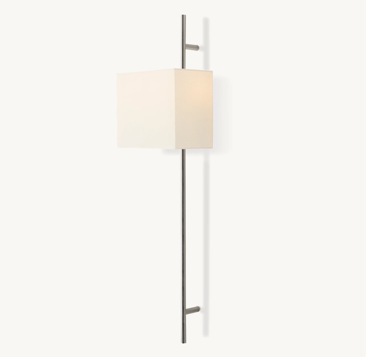 VELA OCTAGONAL BAR SCONCE - RECTANGULAR SHADE - Polished Nickel