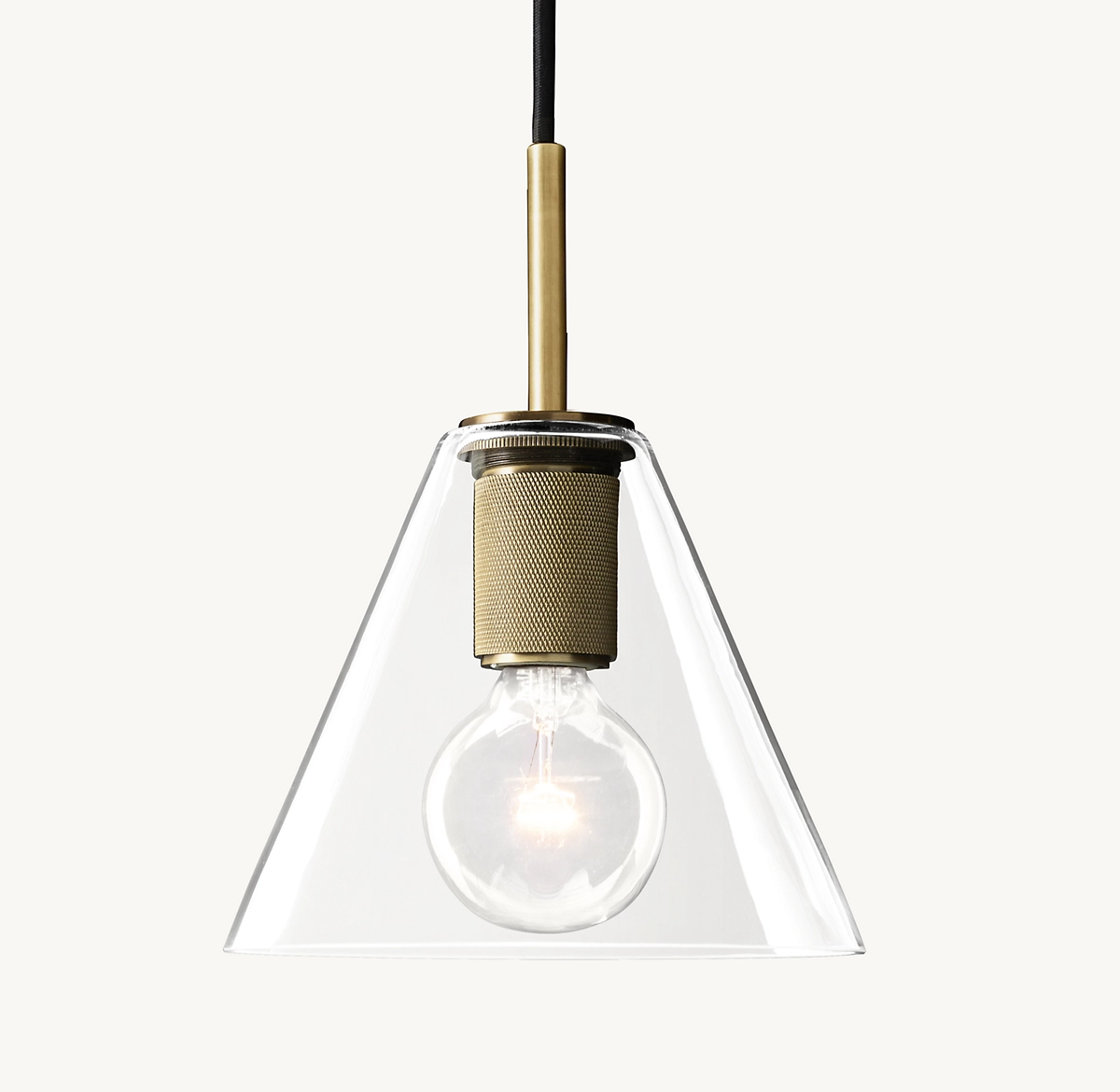 UTILITAIRE FUNNEL SHADE PENDANT - Lacquered Burnished Brass
