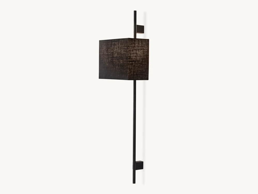 VELA ROUND BAR SCONCE - RECTANGULAR SHADE - Image 2
