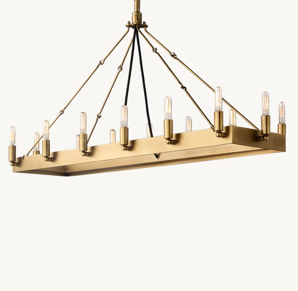 CAMINO VINTAGE FILAMENT RECTANGULAR CHANDELIER 41