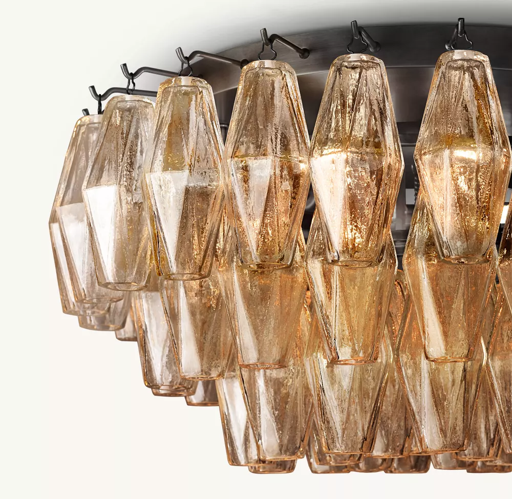 CHIARA CLEAR GLASS FLUSHMOUNT 17