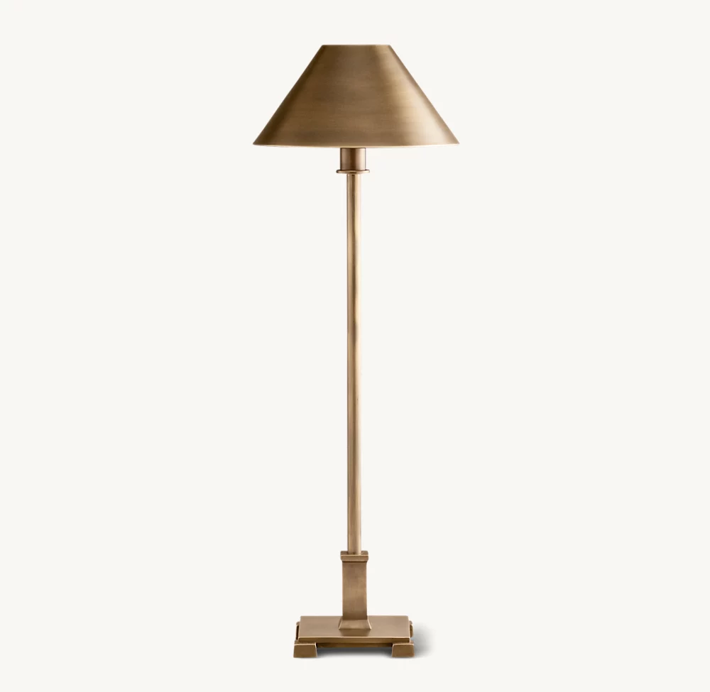 PETITE CANDLESTICK METAL SHADE TABLE LAMP - Image 1