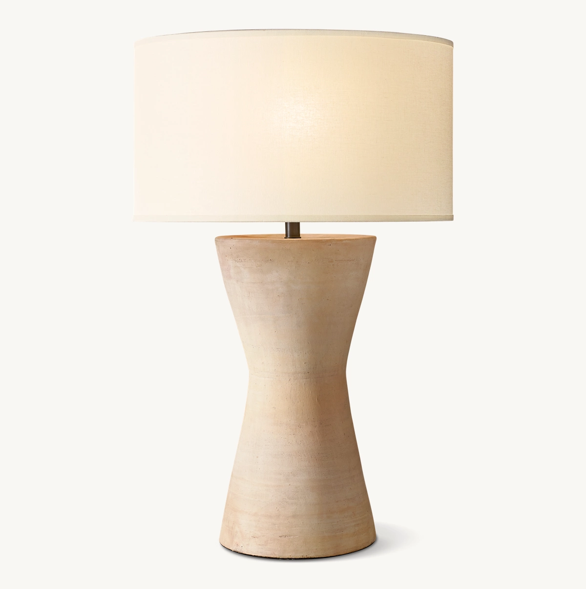 ANJA HOURGLASS TABLE LAMP - Beige Terracotta