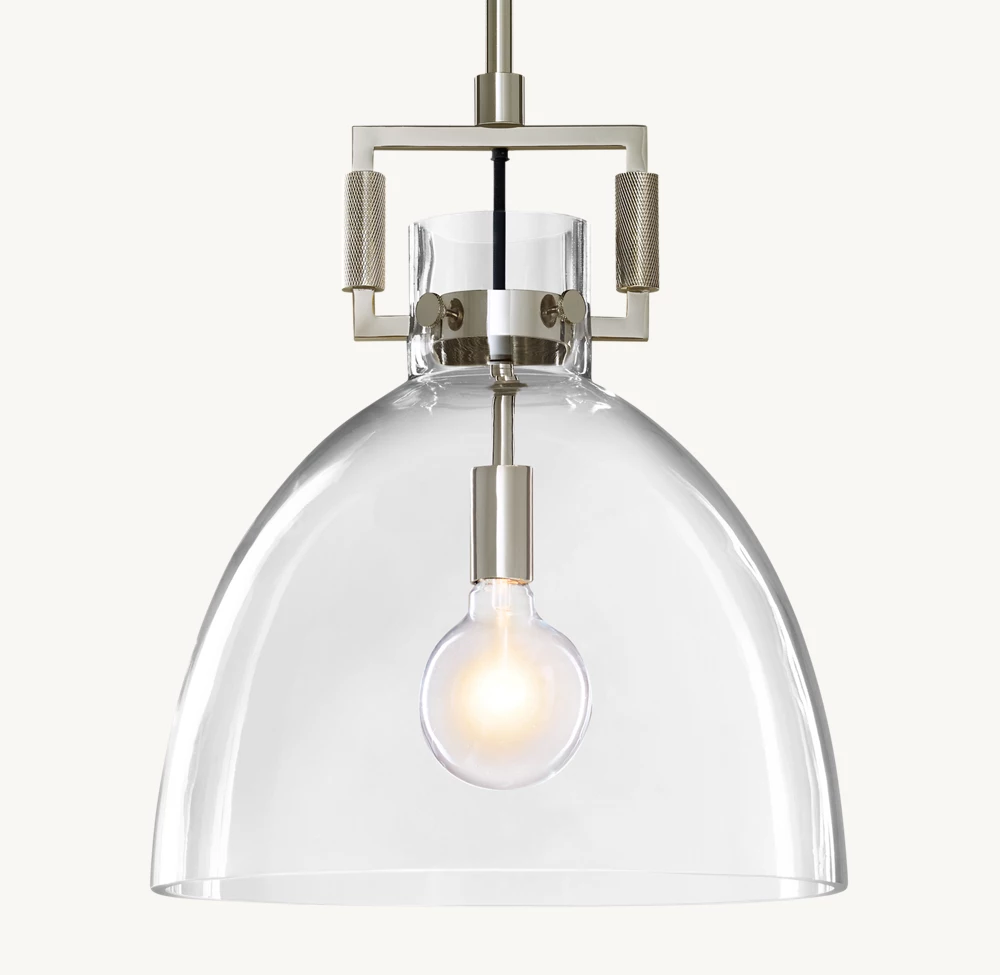 MACHINIST GLASS CLOCHE PENDANT - Image 1