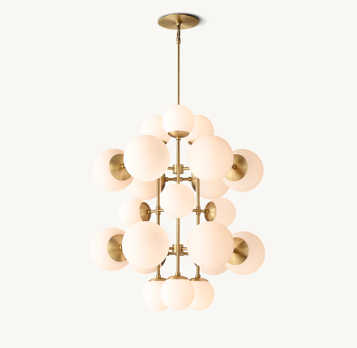 CIRQUE TALL CHANDELIER - Lacquered Burnished Brass