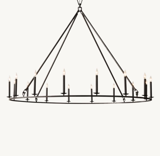 19TH C. ENGLISH OPENWORK ROUND CHANDELIER 72