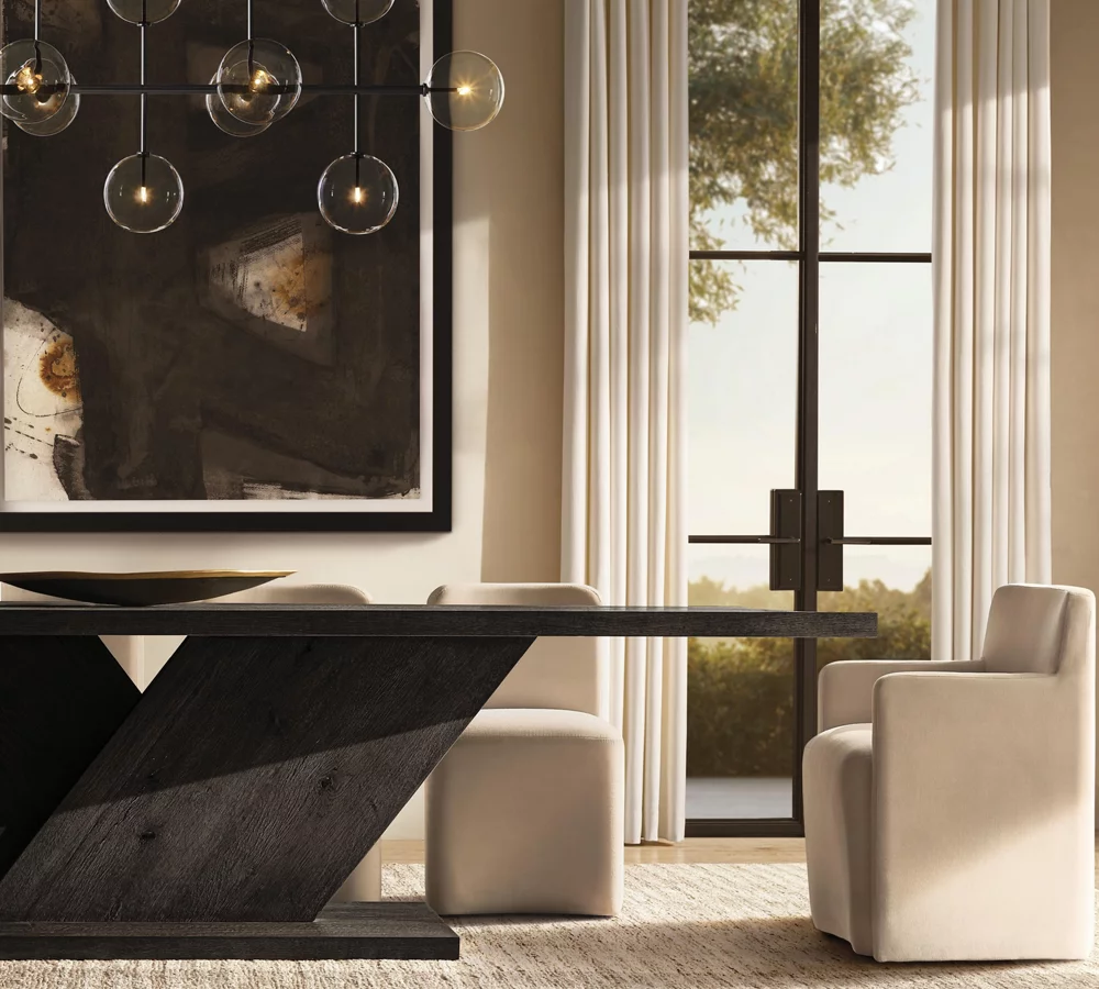 GLASS GLOBE MOBILE LINEAR CHANDELIER 60