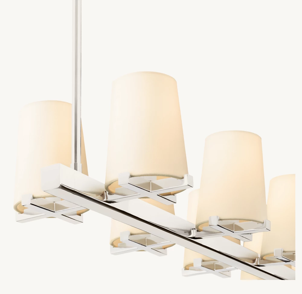 PAUILLAC FABRIC SHADE LINEAR CHANDELIER 49