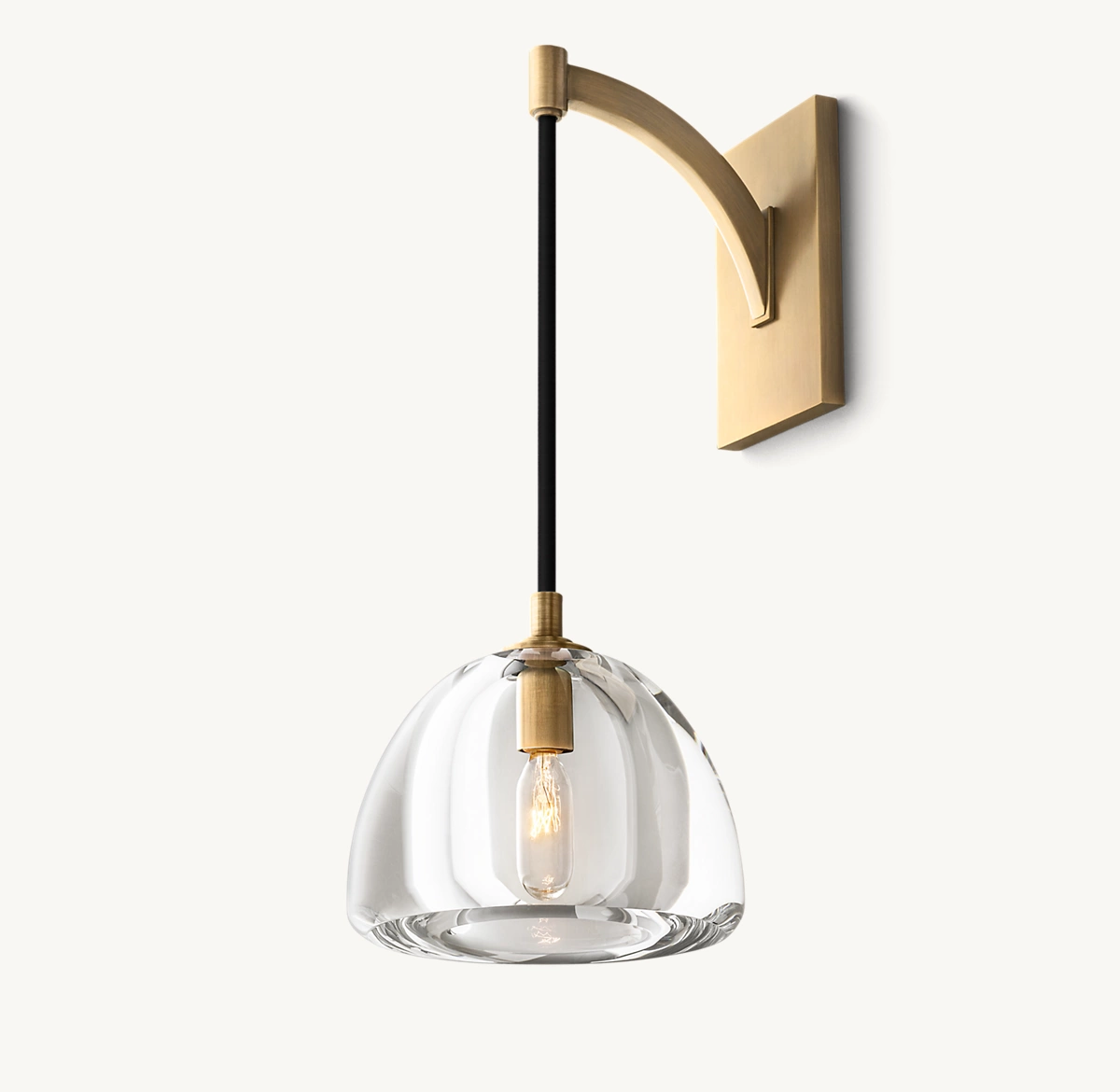 HEMISPHERE SCONCE - Natural Brass