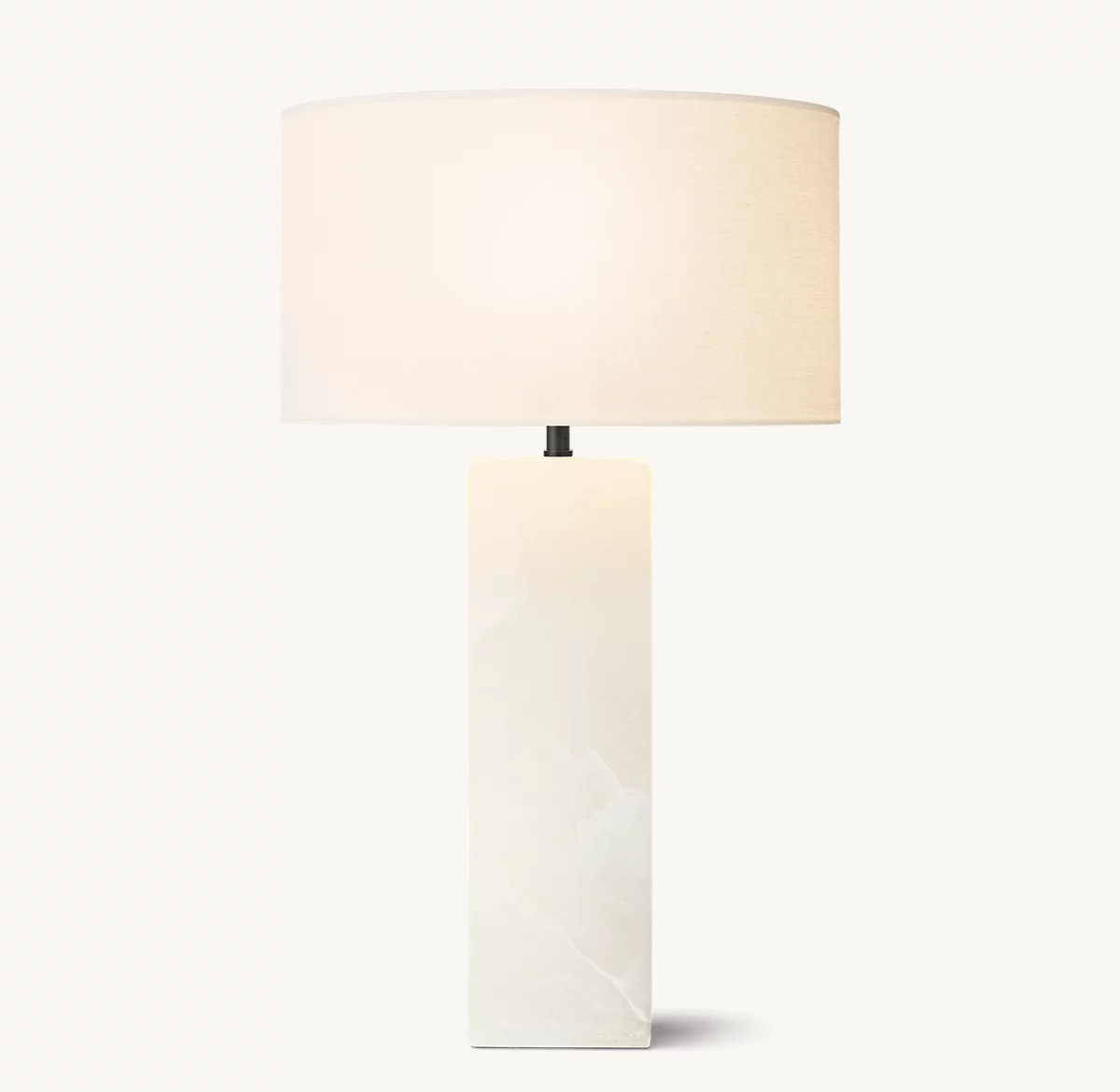 SAREZZO STONE SQUARE TABLE LAMP - Alabaster