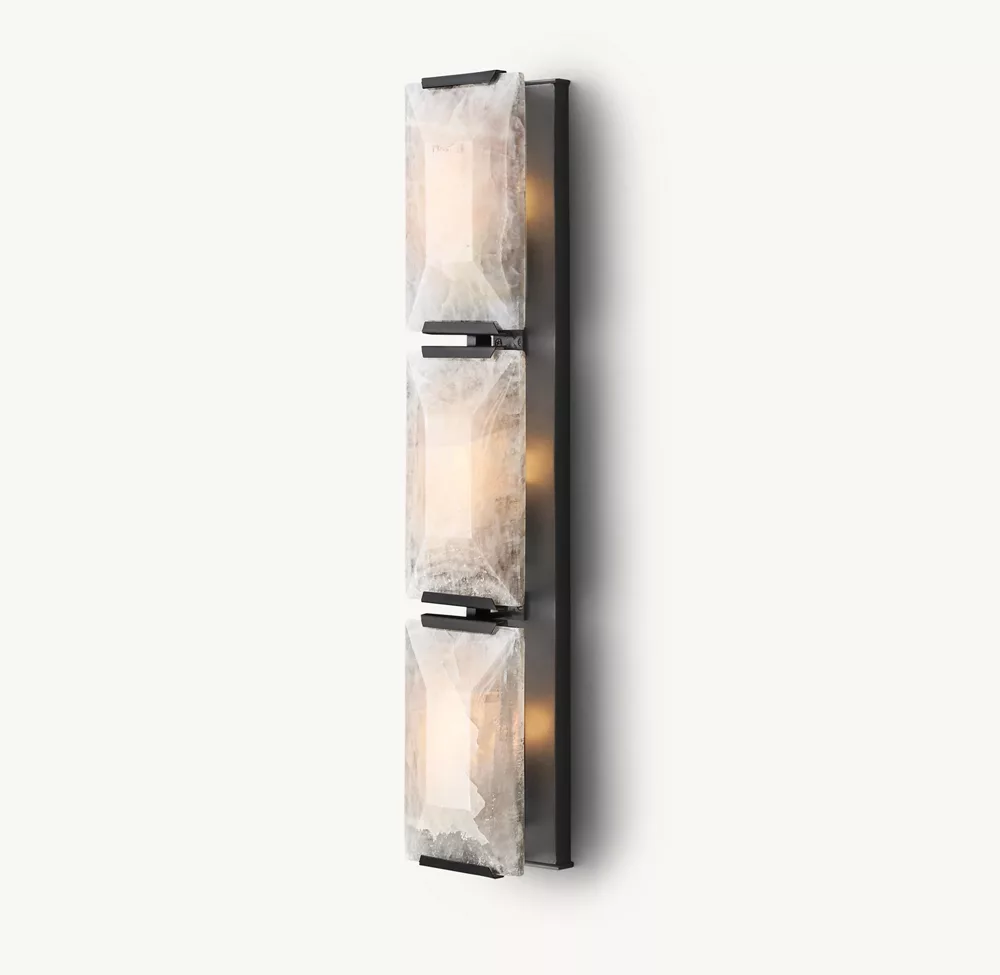 HARLOW CALCITE TRIPLE SCONCE - Image 1
