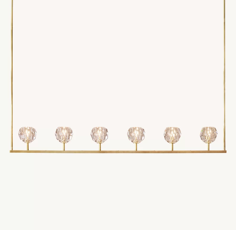 BOULE DE CRISTAL CLEAR GLASS LINEAR CHANDELIER 60